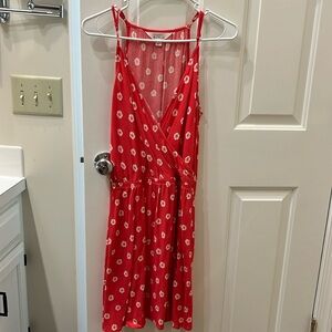 Summer gauze dress with pockets and elastic waist